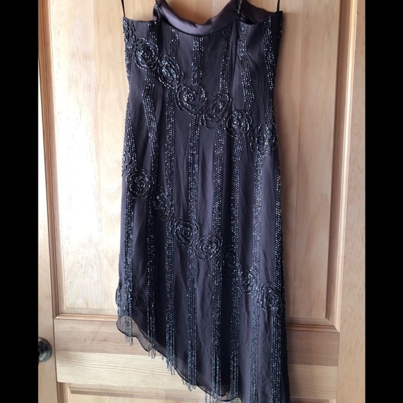 CACHE Beaded Cocktail Dress size 6 - Picture 4 of 9